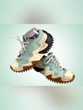 Converse Run Star Wave-Soled Sneakers in Mint Green/Cream Unisex 27.6cm M 9/W 11